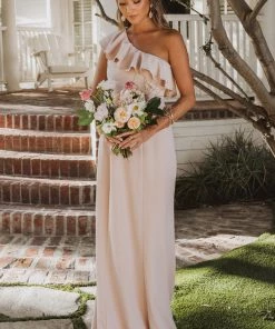 Show Me Your Mumu Florentine Maxi Dress ~ Dusty Blush Stretch