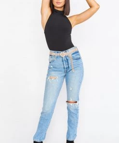 Show Me Your Mumu Accessories Eclipse Rhinestone Belt ~ Gold/Silver