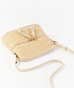 Show Me Your Mumu Electra Woven Crossbody Bag ~ Natural New Mu