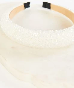 Show Me Your Mumu Accessories Enigma Beaded Headband ~ White