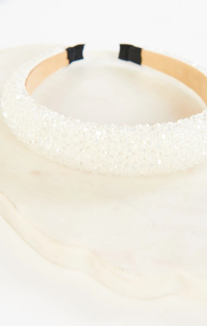 Show Me Your Mumu Accessories Enigma Beaded Headband ~ White 4 Show Me Your Mumu Accessories Enigma Beaded Headband ~ White