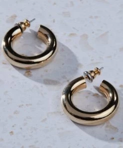 Show Me Your Mumu Faithy Jewels Everyday Hoop Earrings ~ 18K Gold Plated New Mu 7 Show Me Your Mumu Faithy Jewels Everyday Hoop Earrings ~ 18K Gold Plated New Mu