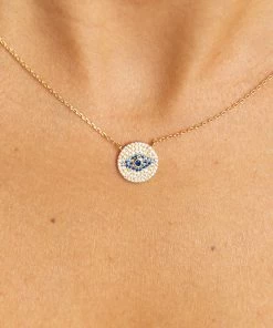 Show Me Your Mumu Evil Eye Necklace ~ 14K Gold Accessories
