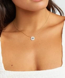 Show Me Your Mumu Evil Eye Necklace ~ 14K Gold Accessories