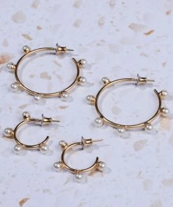 Show Me Your Mumu Faithy Jewels Faith Pearl Hoop ~ 24K Gold Plated 11 Show Me Your Mumu Faithy Jewels Faith Pearl Hoop ~ 24K Gold Plated