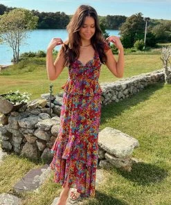 Show Me Your Mumu New Mu Reese Ruffle Dress ~ Garden Glow