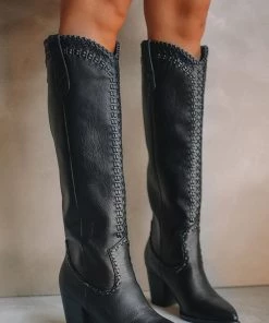 Show Me Your Mumu Billini Finley Cowboy Boot ~ Black