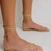 Show Me Your Mumu New Mu Billini Fyri Wrap Up Sandals ~ Desert