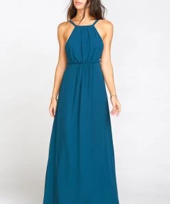 Show Me Your Mumu Amanda Maxi Dress ~ Deep Jade Chiffon