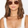 Show Me Your Mumu Accessories Quay Australia Final Stand Sunglasses ~ Brown/Gold