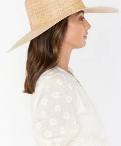 Show Me Your Mumu New Mu Lack Of Color Palma Wide Brim Hat ~ Natural