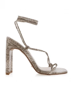 Show Me Your Mumu Billini Hilary Wrap Up Heels ~ Cream Python New Mu