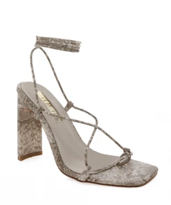 Show Me Your Mumu Billini Hilary Wrap Up Heels ~ Cream Python New Mu