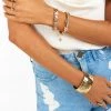 Show Me Your Mumu Rivalry Hammered Bracelet ~ Gold
