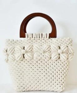 Show Me Your Mumu Macrame Bag ~ Floral Ivory Accessories
