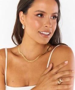 Show Me Your Mumu Emmy Mini Pearl Hoops ~ White/Gold New Mu 10 Show Me Your Mumu Emmy Mini Pearl Hoops ~ White/Gold New Mu