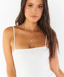 Show Me Your Mumu New Mu Promises Triple Layered Necklace ~ Gold/Pearl