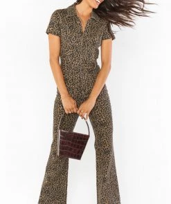 Show Me Your Mumu Denim Everhart Jumpsuit ~ Jungle Groove