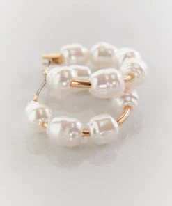 Show Me Your Mumu Emmy Mini Pearl Hoops ~ White/Gold New Mu 11 Show Me Your Mumu Emmy Mini Pearl Hoops ~ White/Gold New Mu