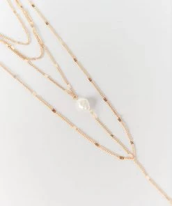 Show Me Your Mumu New Mu Promises Triple Layered Necklace ~ Gold/Pearl 11 Show Me Your Mumu New Mu Promises Triple Layered Necklace ~ Gold/Pearl