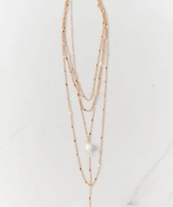 Show Me Your Mumu New Mu Promises Triple Layered Necklace ~ Gold/Pearl 12 Show Me Your Mumu New Mu Promises Triple Layered Necklace ~ Gold/Pearl