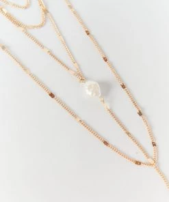 Show Me Your Mumu New Mu Promises Triple Layered Necklace ~ Gold/Pearl 13 Show Me Your Mumu New Mu Promises Triple Layered Necklace ~ Gold/Pearl