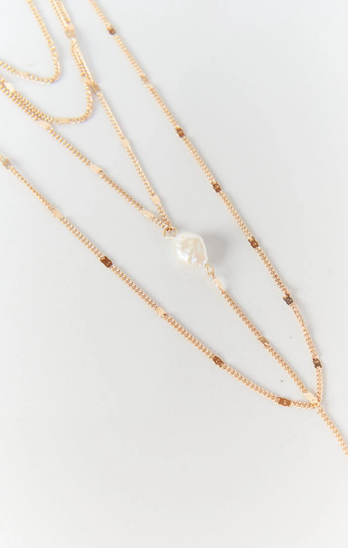 Show Me Your Mumu New Mu Promises Triple Layered Necklace ~ Gold/Pearl 8 Show Me Your Mumu New Mu Promises Triple Layered Necklace ~ Gold/Pearl