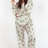Show Me Your Mumu Paige PJ Set With Eye Mask ~ Walk The Palm Pink