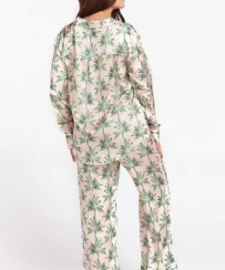 Show Me Your Mumu Paige PJ Set With Eye Mask ~ Walk The Palm Pink