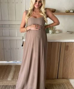 Show Me Your Mumu Maternity June Maxi Dress ~ Dune Chiffon