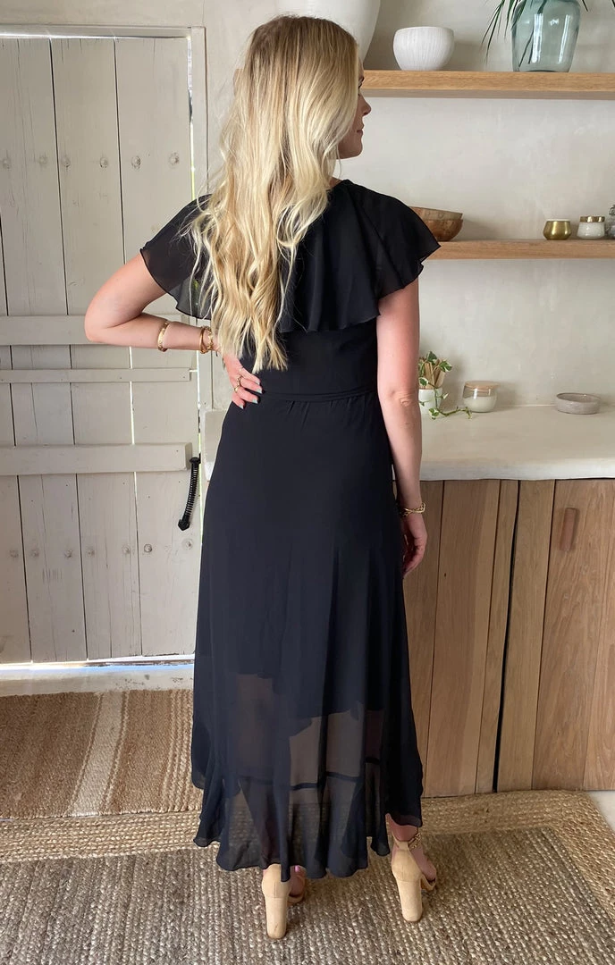 Show Me Your Mumu Dresses Jess Ruffle Midi Dress ~ Black Chiffon 15 Show Me Your Mumu Dresses Jess Ruffle Midi Dress ~ Black Chiffon