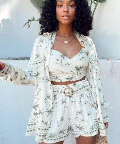 Show Me Your Mumu Clara Crop Top ~ Ocean Drive Palm