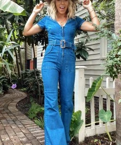 Show Me Your Mumu New Mu Heartland Jumpsuit ~ Braided True Blue