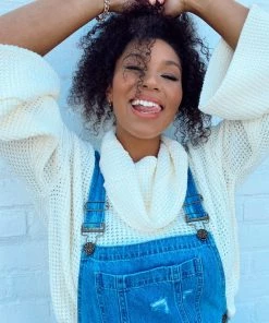 Show Me Your Mumu New Mu Hicks Sweater ~ Cream Waffle Knit