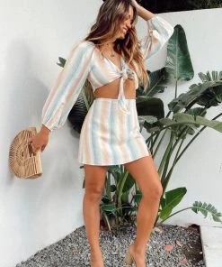 Show Me Your Mumu Tyra Mini Skirt ~ Sunset Stripe New Mu