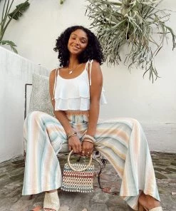 Show Me Your Mumu New Mu Julian Pants ~ Sunset Stripe