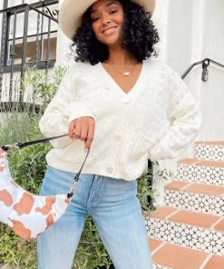 Show Me Your Mumu Quinn Cardi ~ White Knit New Mu