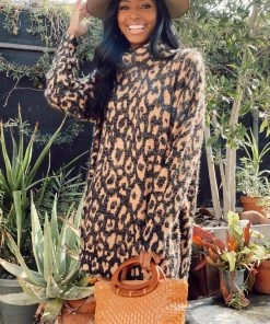 Show Me Your Mumu Fatima Turtleneck Dress ~ Fuzzy Leopard Knit 11 Show Me Your Mumu Fatima Turtleneck Dress ~ Fuzzy Leopard Knit