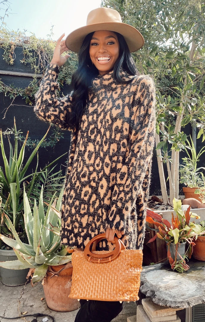 Show Me Your Mumu Fatima Turtleneck Dress ~ Fuzzy Leopard Knit 7 Show Me Your Mumu Fatima Turtleneck Dress ~ Fuzzy Leopard Knit