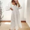 Show Me Your Mumu Mandi Midi Dress ~ White Rose Jacquard New Mu