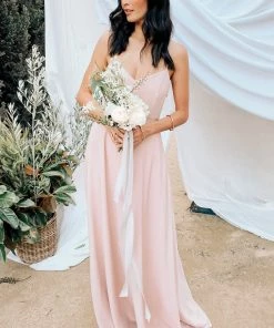 Show Me Your Mumu Faith Maxi Dress ~ Dusty Blush Crisp