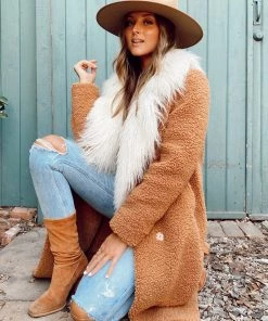 Show Me Your Mumu Stay Warm Jacket ~ Mocha Faux Sherpa With Faux Fur 13 Show Me Your Mumu Stay Warm Jacket ~ Mocha Faux Sherpa With Faux Fur
