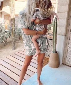 Show Me Your Mumu Sunday Morning Sleep Set ~ Green Majestic Palm New Mu 21 Show Me Your Mumu Sunday Morning Sleep Set ~ Green Majestic Palm New Mu