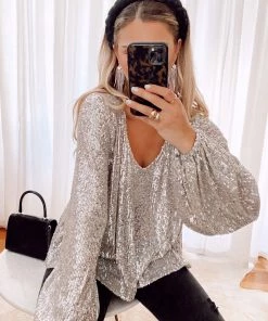 Show Me Your Mumu Chelsea Top ~ Platinum Sequins New Mu