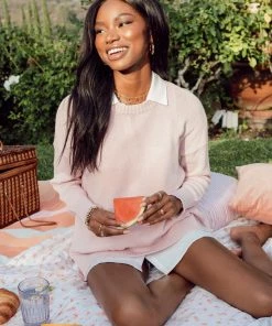 Show Me Your Mumu New Mu Anya Sweater ~ Blush Pink Knit