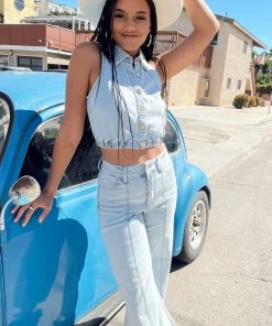 Show Me Your Mumu Union Top ~ Glacier Blue New Mu