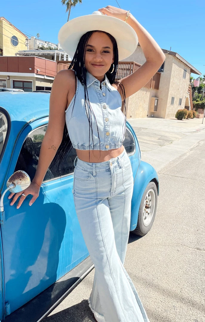 Show Me Your Mumu Union Top ~ Glacier Blue New Mu 3 Show Me Your Mumu Union Top ~ Glacier Blue New Mu