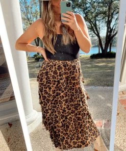 Show Me Your Mumu Full Swing Skirt ~ Caramel Cheetah Bottoms