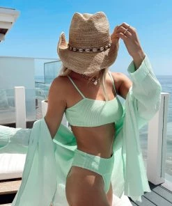 Show Me Your Mumu Destin Top ~ Green Melon Scrunch New Mu