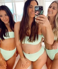 Show Me Your Mumu Swim Del Rey Bottom ~ Green Melon Scrunch